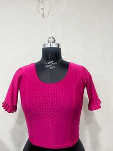 Chemise en dobby extensible prête à porter, manches à volants élégantes, haut prêt à porter pour femmes, meilleur prix de gros - Product Image 6