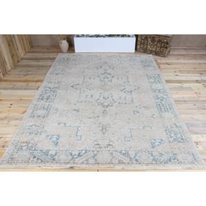 Alfombra Vintage, Alfombra Turca Extra Grande de 8x11.2 pies, Alfombra de Lana Marrón con Diseño Geométrico - Product Image 1