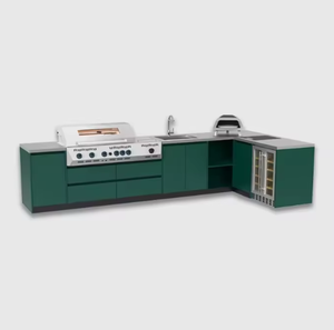 Cuisine complète Prima 2025 en vente flash avec îlot, armoires <span class=keywords><strong>de</strong></span> cuisine en acier inoxydable pour extérieur - Product Image 5