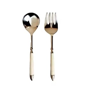 Salade servant décoratif feuille fin poignée Premium couverts vaisselle salade service ensemble maison Restaurants hôtels Arts décoratifs - Product Image 6