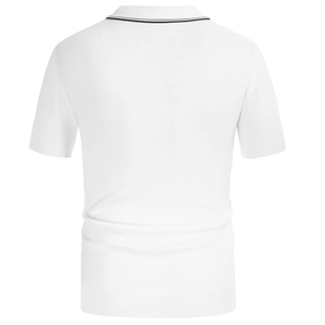 Polos de manga corta unisex de estilo retro con impresión personalizada de mezcla de LICRA y poliéster para hombre al por mayor, Polo informal para hombre - Product Image 6