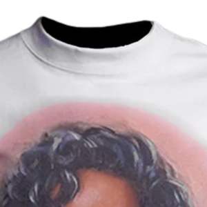 Camiseta con retrato de Robin para hombres y mujeres, camiseta con estampado de cara de arte realista, camiseta informal creativa de algodón blanco a la moda - Product Image 4