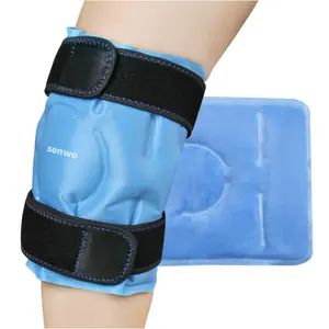 Compresión en frío y caliente reutilizable para aliviar el dolor de rodilla, paquete de Gel de hielo de enfriamiento de felpa suave, almohadillas de gel frío y caliente para la rodilla