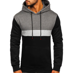 เสื้อฮู้ดดี้ผู้ชายดีไซน์ใหม่ปี 2026 ผ้าฝ้ายฟลีซ 100% สไตล์วินเทจสำหรับฤดูหนาว ตกแต่งด้วยเทคนิคการปักแบบแผงคงที่ บุซับใน ทรงโอเวอร์ไซส์ - Product Image 1