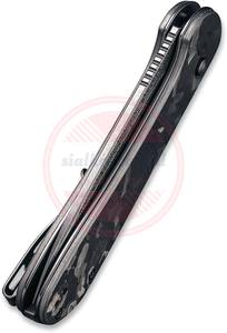 Couteau à manche en titane à lame damas pliante de poche \ Couteau pliant professionnel en acier damas fait à la main personnalisé - Product Image 5