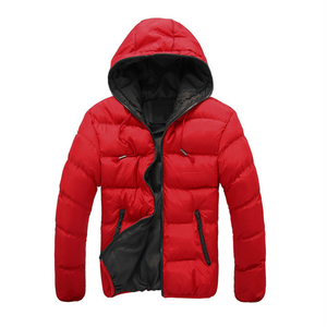 Chaqueta acolchada de invierno con capucha y logotipo personalizado, chaqueta acolchada de algodón a la moda para hombre - Product Image 4