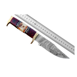 Productos más vendidos 2024 hecho a mano completo Tang caza al aire libre Camping caza al aire libre mango de madera cuchillo de hoja fija - Product Image 3