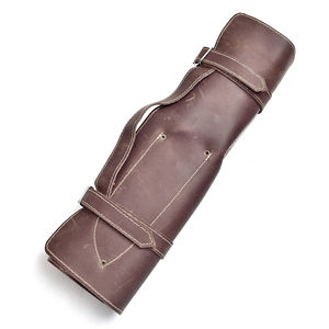 Ensemble de couteaux de chef en acier damas 5 pièces de haute qualité à lames très tranchantes avec manche en bois de wengé et rouleau de cuir pour la cuisine - Product Image 5