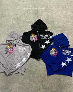 Fabricants Impression Personnalisée Broderie Sun Faded Washed Hoodie Heavy Weight 100% Cotton French Terry Acid Wash Zip Up Hoodies - Product Image 6