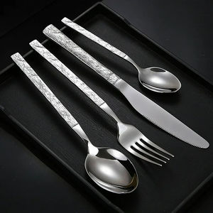 Juegos de cubiertos modernos utilizados para el hogar Hotel Restaurante Utensilios de cocina Juego de Cubiertos de color negro con tamaño y diseño personalizados por HHO - Product Image 5