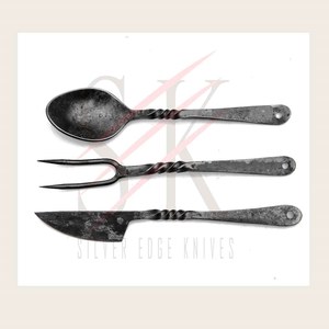Finition argentée moderne faite sur commande résistante d'acier inoxydable de couverts en métal avec la poignée de résine ensemble - Product Image 3