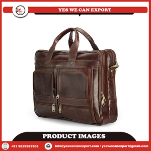 กระเป๋าใส่แล็ปท็อปหนังวินเทจของแท้100% คุณภาพสูงซิปโบฮีเมียนทำด้วยมือใส่ได้ทุกเพศ - Product Image 5