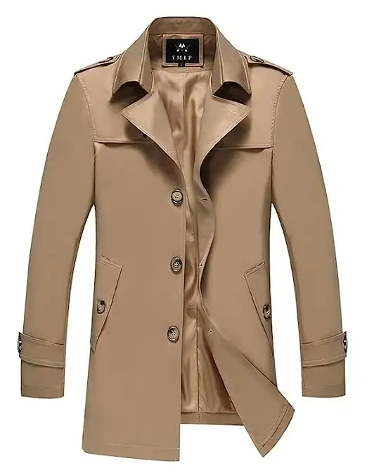 Bestseller Mode Trenchcoat Custom Heren Casual Bruine Kleur Lange Jas Plus Size Bovenkleding Voor Winters Tegen Groothandelsprijs