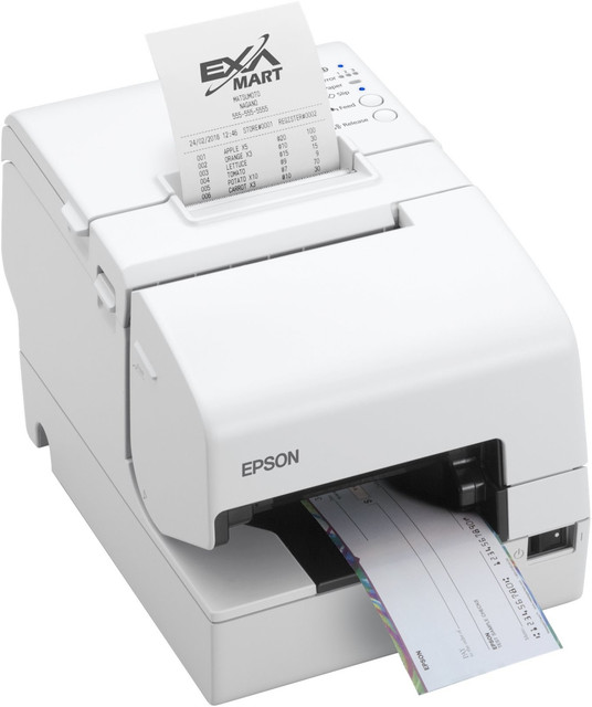 TM-H6000V Mini Receipt Label POS Printer Thermal Line 2-Year Warranty Highly Reliable 350 Mm/sec Speed Black White Four