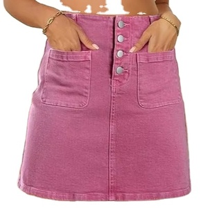 Falda vaquera de alta calidad para mujer, ropa para adultos, superventas, cómoda, precio barato, Falda vaquera transpirable con logotipo/diseños personalizados - Product Image 1