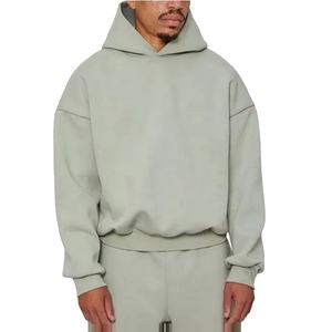 Wholesa premium quality Oversized Custom Boxy fit Hoodies Heavyweight 500Gsm <b>Top</b> Baggy Essentials <b>Cropped</b> Hoodie - Product Image 3