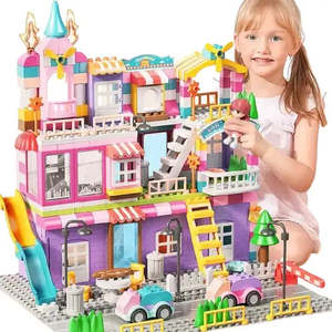 Girl's DIY Construction Toy Plastic ABS Moc <b>Building</b> <b>Blocks</b> Set for Ages 5 to 7 Years - Product Image 1
