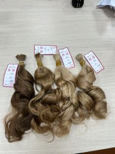 Extension de cheveux brésiliens naturels ondulés vierges à bout serré, queue de cheval en vrac - Product Image 2