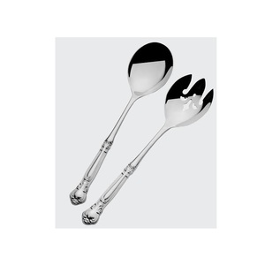 Juego de cubiertos para servir ensaladas de alta calidad con mango de diseño doblado de vid para fiestas de boda juego de cubiertos de metal de tamaño personalizado - Product Image 3