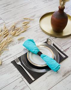 Elegante Mantel Individual de Cuero Genuino Hecho a Mano para Restaurante, Resistente a Olores, Duradero, Antideslizante, Decoración de Mesa - Product Image 1