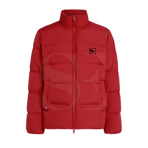 Chaqueta acolchada personalizada para hombre con estilo informal Cuello con capucha de lona ligera Cierre de cremallera cálido para uso en invierno al aire libre - Product Image 6