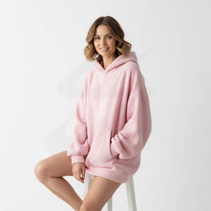 Sudadera con Capucha Extra Grande para Mujer, Corte Holgado, Tejido Grueso, Logotipo Personalizado, Fabricación OEM, Venta al Por Mayor para Marcas - Product Image 6