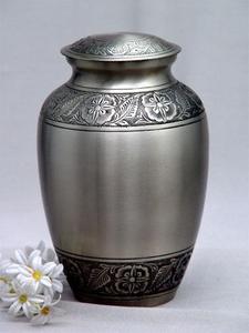 Urna de cremación grabada memorable de plata mate, urna memorable de estilo clásico caliente para cremación, urna de Metal de alta calidad de lujo duradera - Product Image 3