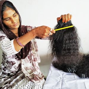 Extensions de cheveux humains brésiliens vierges naturels non traités trame bouclée cuticule alignée trame de génie Style de cheveux indiens - Product Image 3