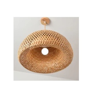 Lámpara Colgante de Bambú Natural de Diseño Rústico, Lámparas Colgantes Tejidas a Mano con Pantallas de Mimbre, E27 2700K, Gran Venta - Product Image 1