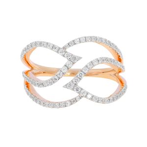 Round Diamond Leaf <b>Unique</b> Design <b>Engagement</b> <b>Ring</b> For Women - Product Image 4