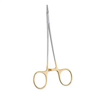 Pinzas Porta Agujas Derf de Acero Inoxidable de Alta Calidad, 6.5 Pulgadas, Semi Doradas, Instrumentos Quirúrgicos y de Laboratorio para Sujetar Agujas - Product Image 4