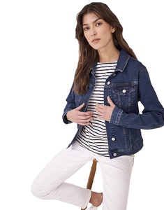 Faux Fur Collar Women Denim <b>Jacket</b> Padded Winter Jean Outerwear Warm Lining - Product Image 1
