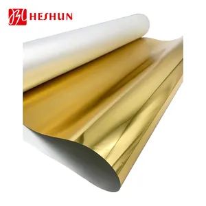 Heshun direct selling low price golden matte gold and silver PET Dtf foil film for textile fabric printing