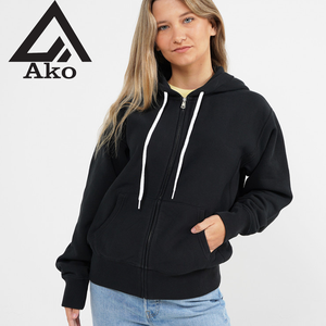 Fabricante Mayorista, Diseño Personalizado con Logotipo, Sudadera con Capucha y Cremallera Unisex de Algodón y Poliéster, Mochila Portátil de Felpa, Marca Ako - Product Image 1