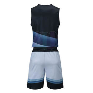 Ensembles d'uniformes de basket-ball en gros, conception personnalisée disponible, tissu 100% polyester de haute qualité, séchage rapide, respirant, adapté aux équipes - Product Image 2