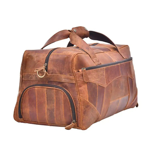 Sac de voyage en cuir véritable Crazy Horse vintage grande capacité, vente en gros - Product Image 1