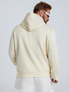Sudadera con capucha térmica transpirable de algodón 100%, sudaderas con capucha de lana con hombros caídos para hombre de alta calidad, fabricante de ropa informal personalizada - Product Image 3