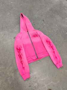 Ropa de hombre con diamantes de imitación de peso pesado, ropa de calle, Sudadera con capucha de lavado ácido de Hip Hop para hombres, fabricante personalizado, sudaderas con capucha de algodón con cremallera - Product Image 5