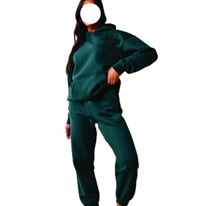 Active Wear High Quality Custom Lightweight Acid Wash Baggy <b>Zip</b> up Hoodie <b>Trousers</b> Running Tracksuits 2 Piece Set For Ladies - Product Image 2