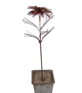 GARDEN METAL <b>FLOWER</b> STAKES PLANT <b>SUPPORTS</b> OUTDOOR LAWN ORNAMENT DECORATIONS METAL <b>FLOWER</b> SHAPE ART STICKS. - Product Image 1