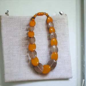 Collier pendentif en résine, bijoux fantaisie, collier ras du cou perlé, boucles d'oreilles assorties, bijoux de mode pour femmes et jeunes filles, ange fait main - Product Image 3