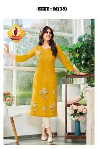 คอลเล็คชั่นพรีเมี่ยมผ้าฝ้ายแท้ที่ดูสง่างามพร้อมการปักที่มีสไตล์จาก Kurti - Product Image 6
