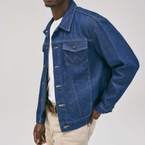 Veste de pluie streetwear de haute qualité pour hommes, nouveau style, manches longues, veste en jean pour hommes, mode, manches longues contrastées pour garçons - Product Image 2