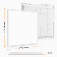 Panneau LED carré mince à économie d'énergie 22W 25W 30W 40W 60x60 62x62 IP54 avec garantie de 5 ans, entrepôt Allemagne pour bureau