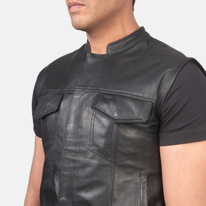 Meilleures ventes pour les hommes adultes Gilet en cuir véritable dans un nouveau style de gilet en cuir de mode de haute qualité - Product Image 5