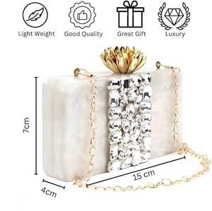 Nouveau verre strass fête sacs à main oreiller métal sacs de soirée pour femmes luxe sac à main 2025 strass sac pochette cristal sac à main - Product Image 3