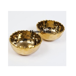 ชามผลไม้สเตนเลสสตีลทุบสีเงินทรงกลมชามตกแต่งสำหรับงานแต่งงาน - Product Image 3