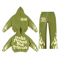 Ensemble sweat-shirt à capuche et pantalon de survêtement unisexe de haute qualité Jogger Essentials à imprimé bouffant avec logo personnalisé