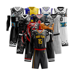 Vente en gros d'uniformes de basket-ball réversibles personnalisés de haute qualité, de grande taille et respirants - Product Image 2
