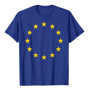 T-shirt unisexe UE Union européenne 100% coton coupe classique 220g impression sérigraphique T-shirt personnalisé avec logo T-shirt homme - Product Image 6
